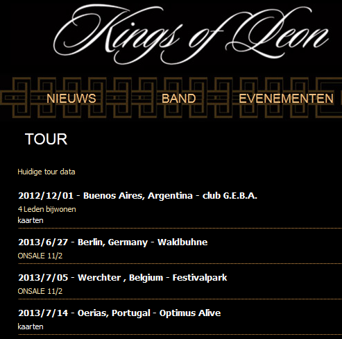Kings of Leon Leak