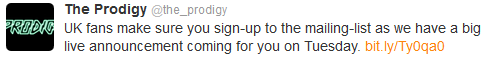 The Prodigy announcement