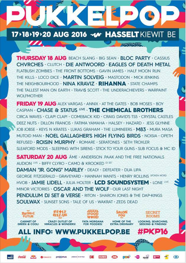 Gelekte poster Pukkelpop 2016