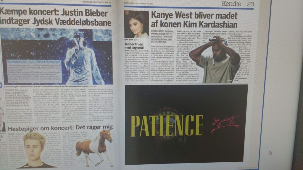 Guns N' Roses advertentie in het Deense Metro Express