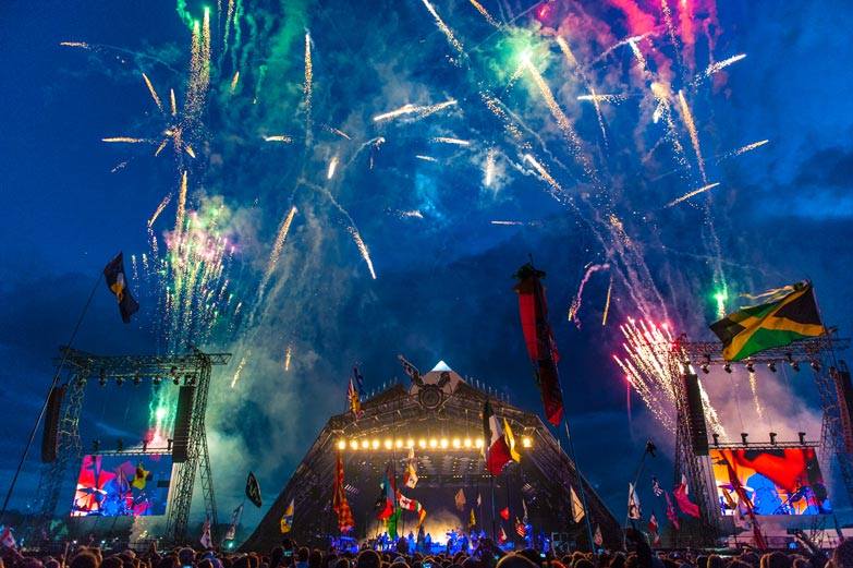 glastonbury vuurwerk
