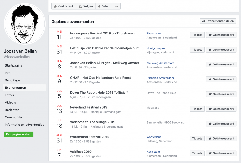Screenshot zelfbevestiging Joost van Bellen DTRH 2019
