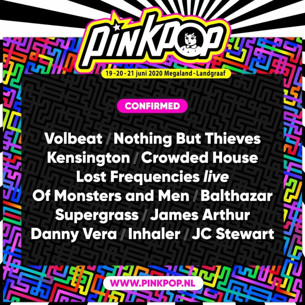 bevestiging pinkpop 2020