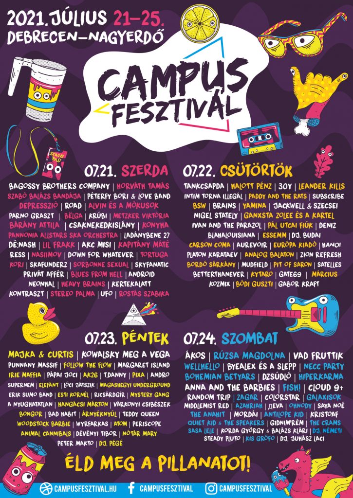 Campus Fesztivál 2021 lineup