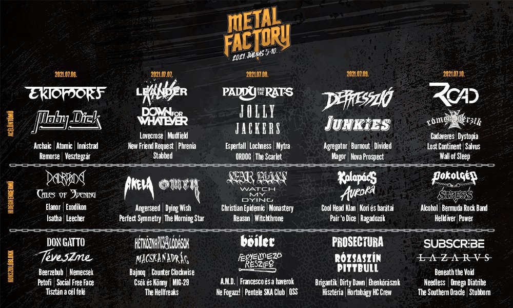 Metal Factory 2021 lineup