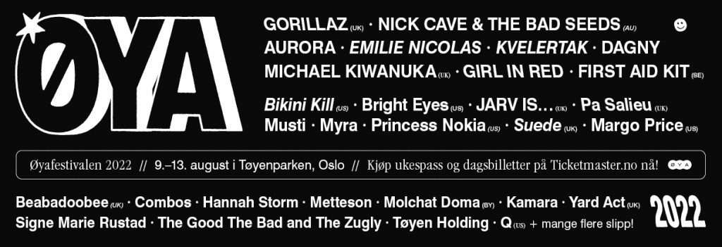 Øyafestivalen 2022 Poster