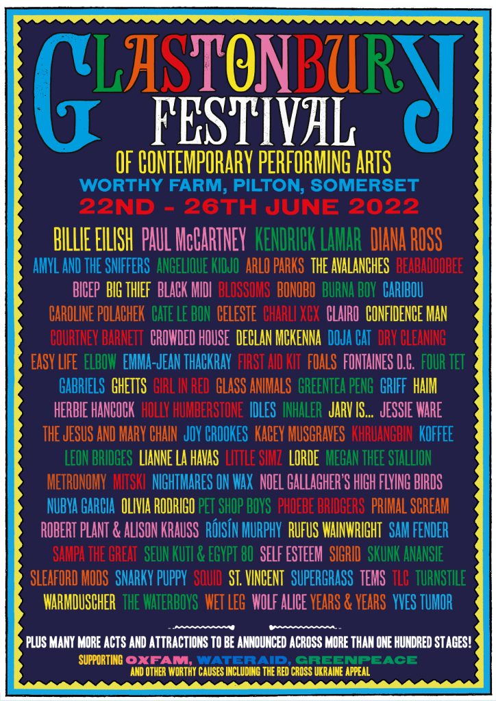 Glastonbury 2022 Poster
