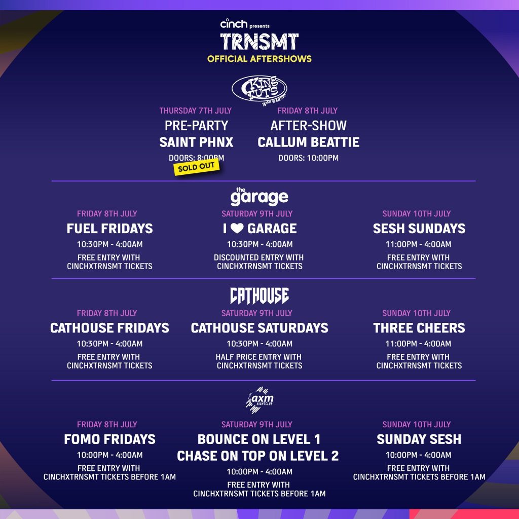 TRNSMT aftershows