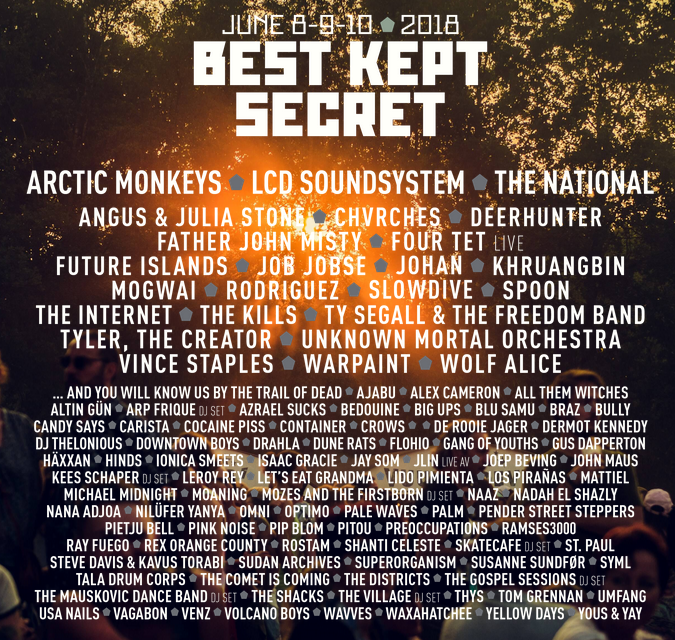 Best Kept Secret line-up poster 2018