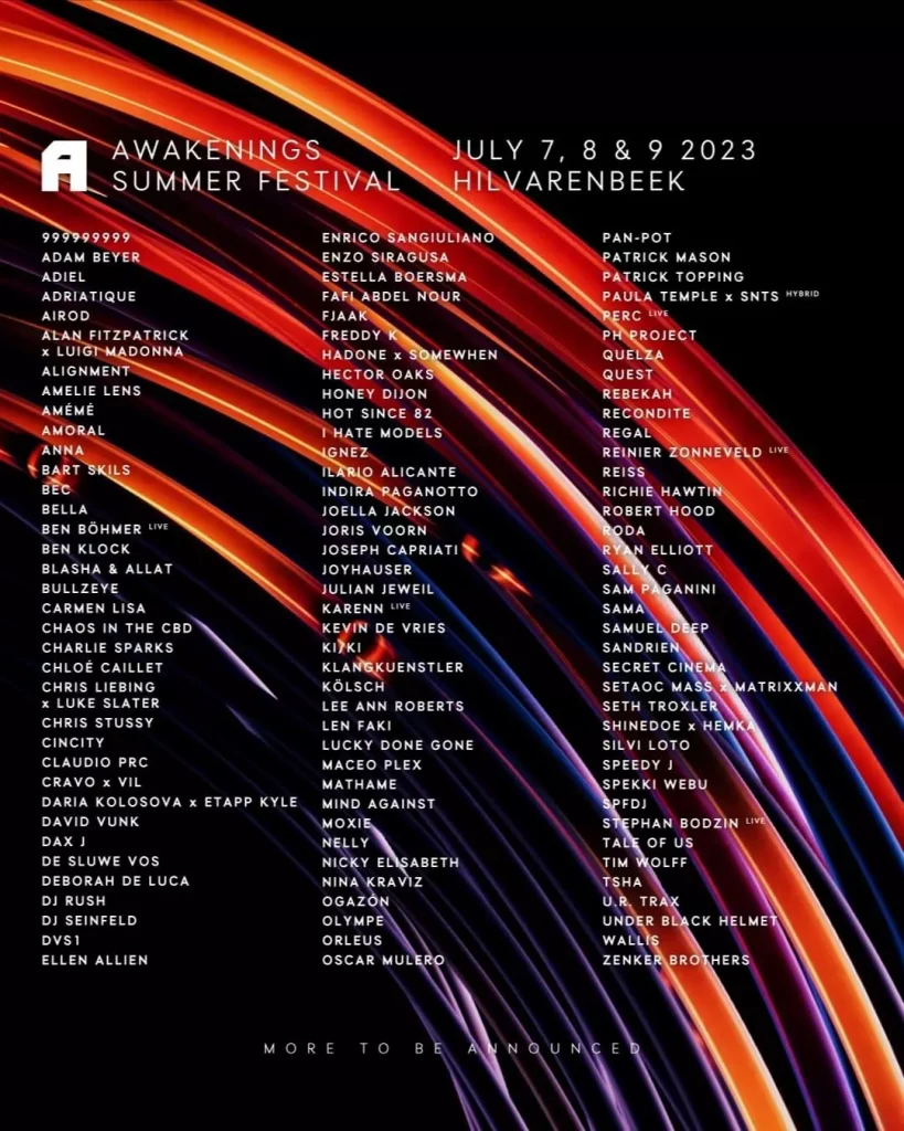 Awakenings Festival 2023 Poster