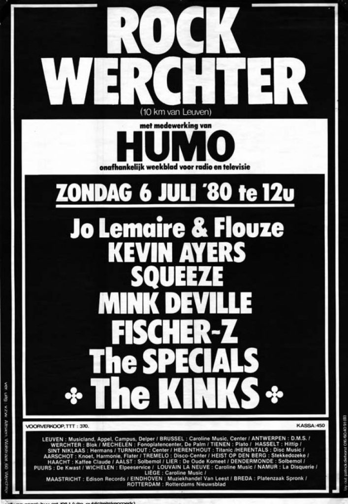 Rock Werchter line-up poster