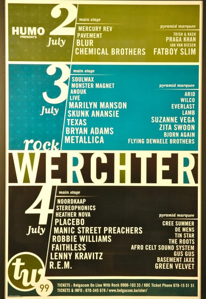 Rock Werchter line-up poster