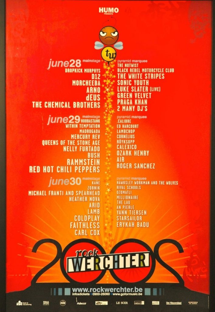Rock Werchter line-up poster
