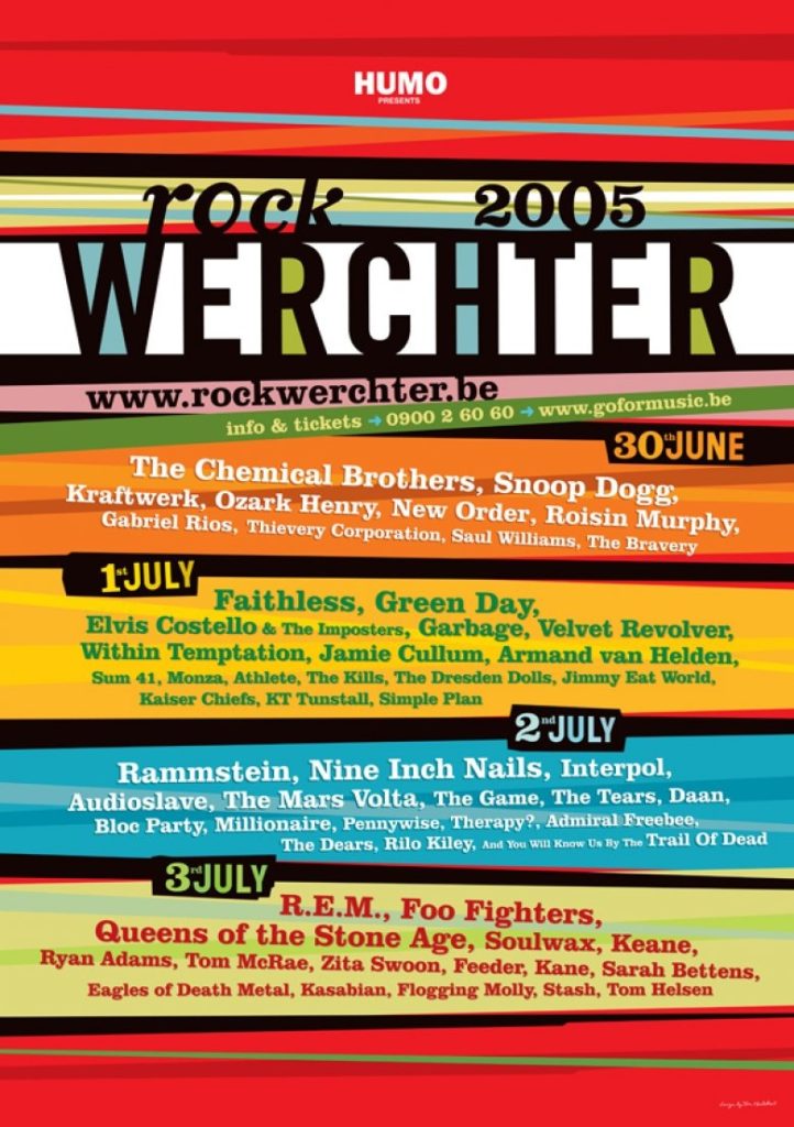 Rock Werchter line-up poster