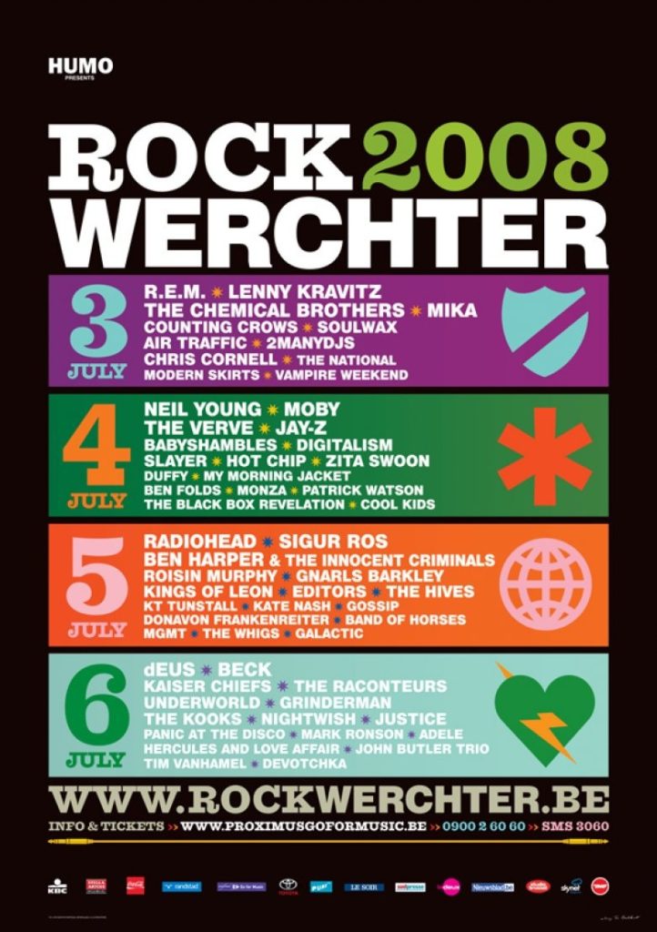 Rock Werchter line-up poster