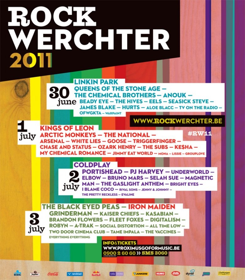 Rock Werchter line-up poster