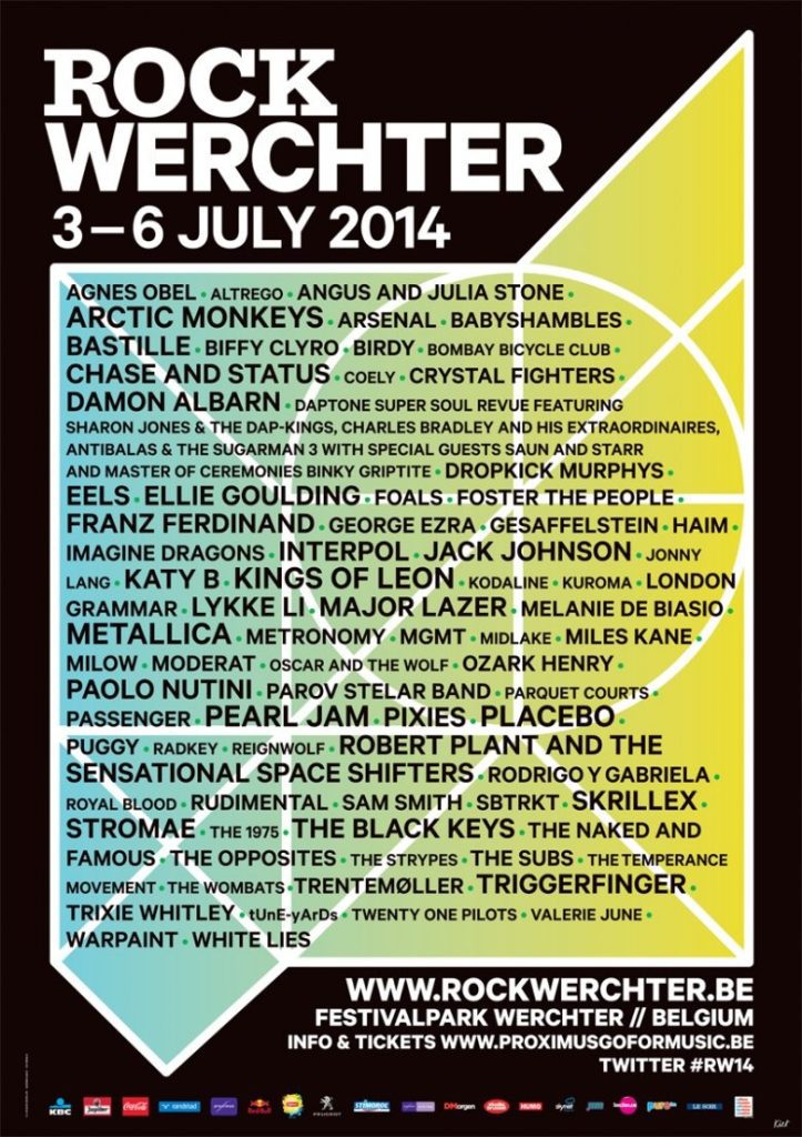 Rock Werchter line-up poster