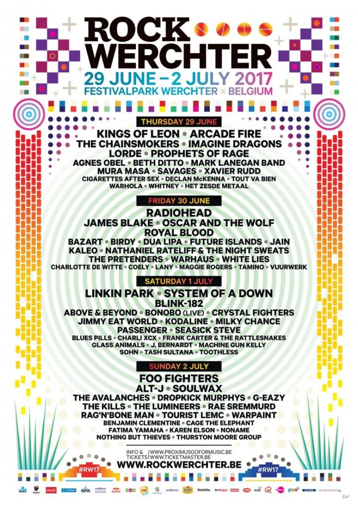 Rock Werchter line-up poster