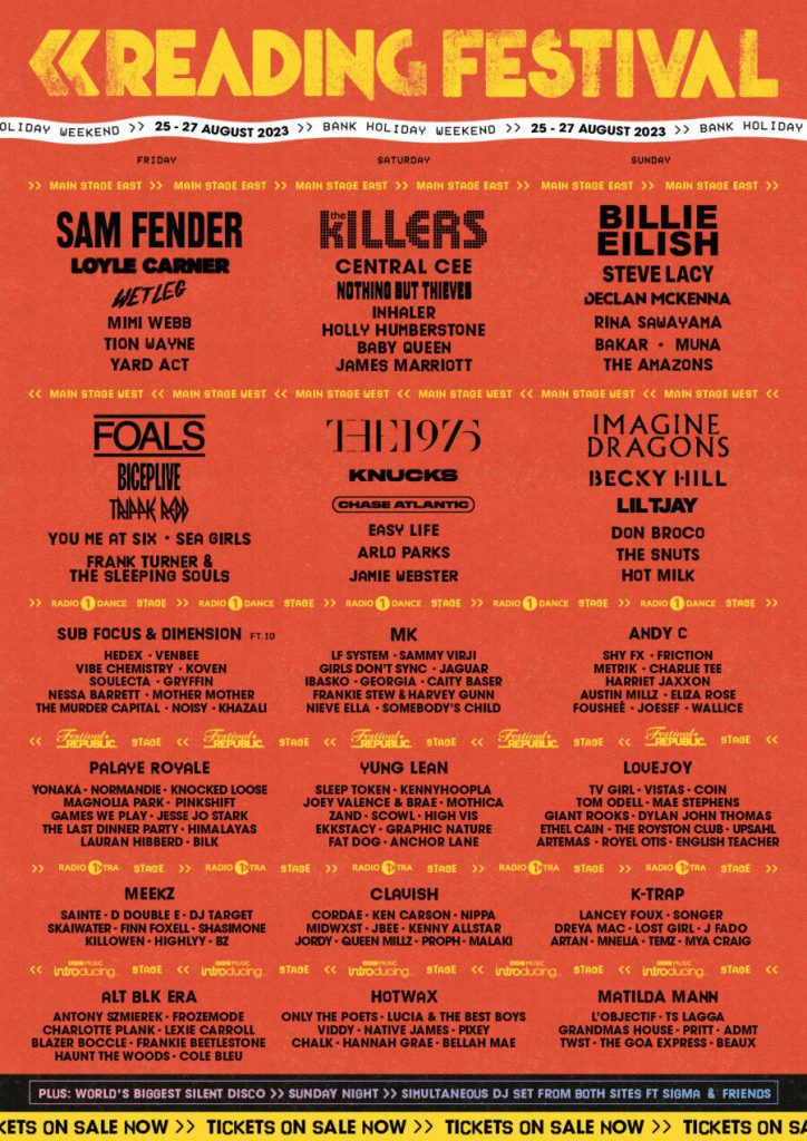Reading Festival 2023 Poster