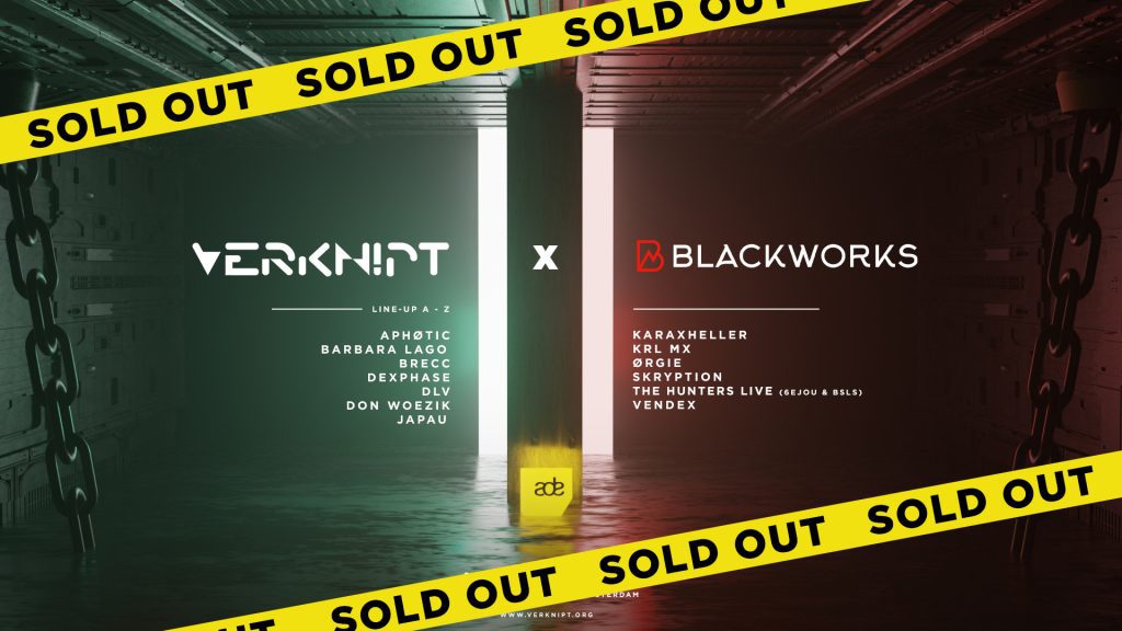 Verknipt X Blackworks ADE Saturday 2023 Poster
