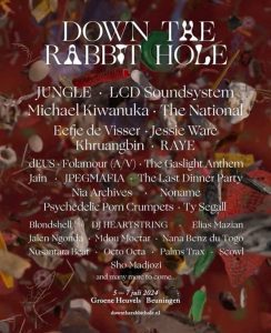 7 opvallendheden aan het Down The Rabbit Hole 2024 affiche
