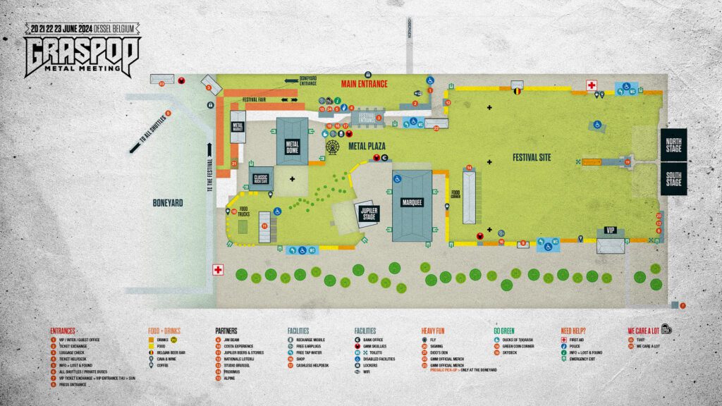 Graspop 2024 plattegrond