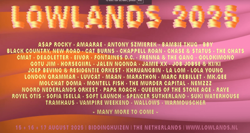 Lowlands 2025 Poster