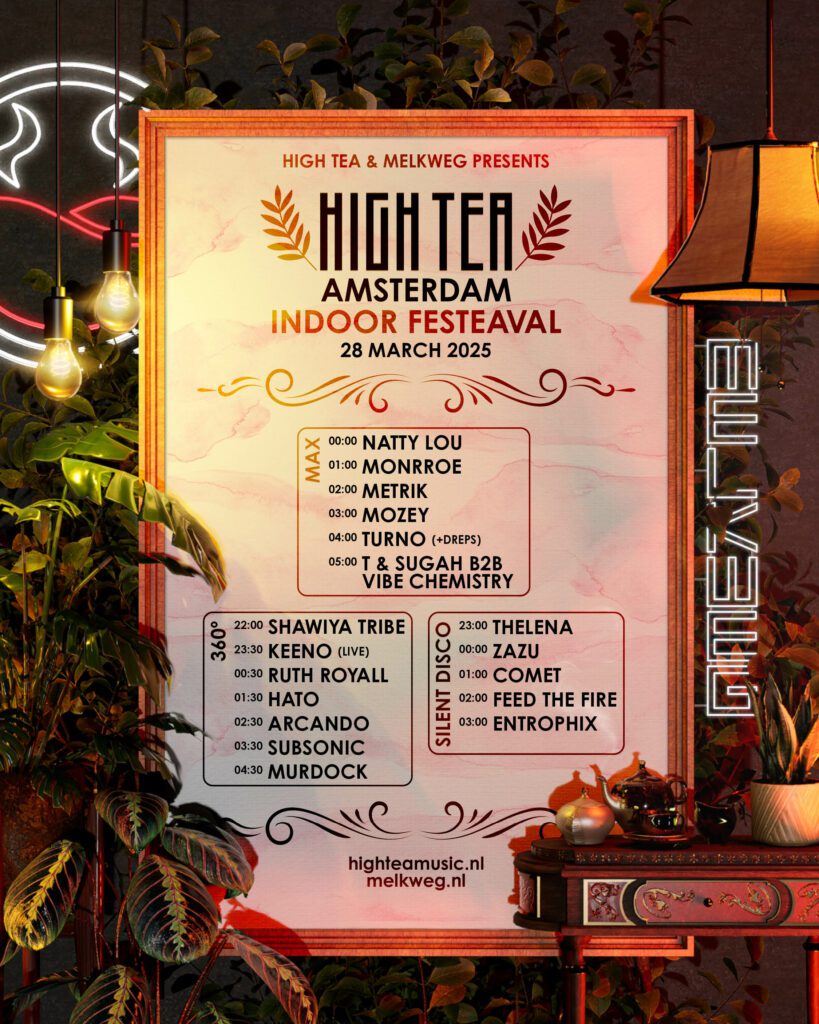 HIGH TEA Amsterdam: Indoor Festeaval 2025 Poster