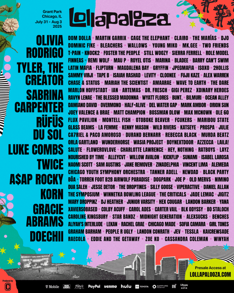 Lollapalooza Chicago 2025 Poster