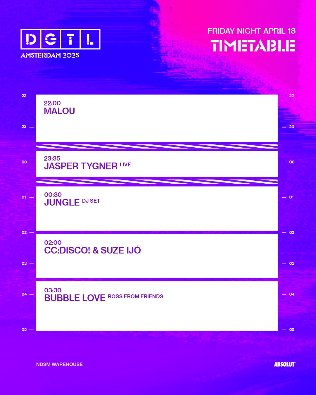 DGTL 2025 Friday Night timetable