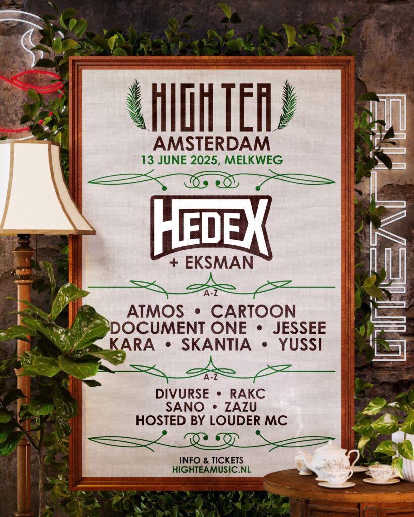 HIGH TEA Amsterdam W/ Hedex 2025 Poster